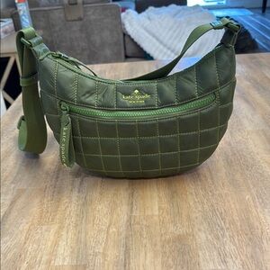 Kate Spade Green Quilted Shoulder Bag